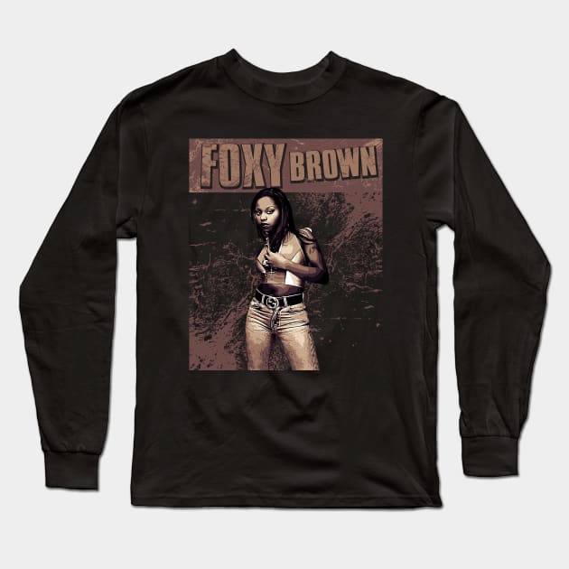 Foxy Brown Long Sleeve T-Shirt by Degiab